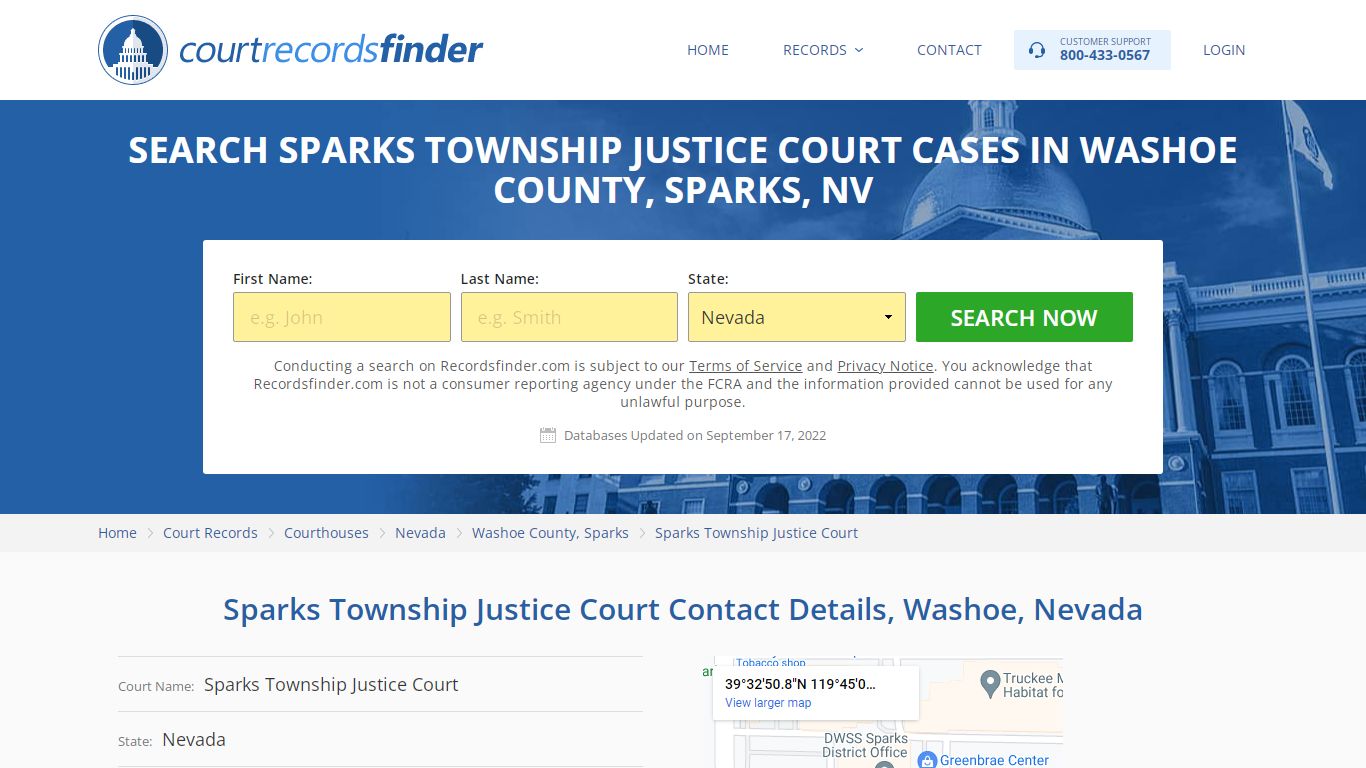 Sparks Township Justice Court Case Search - RecordsFinder